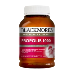 澳洲Blackmores天然蜂胶囊 黑蜂胶propolis220粒 增强体质保健品