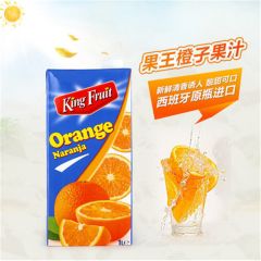 西班牙进口King Fruit果王软饮料橙子汁1L 新鲜清香诱人酸甜可口