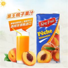 西班牙King Fruit果王软饮料桃子汁1L 天然浓缩果汁进口饮料