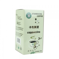 美国Starbucks星巴克速溶咖啡粉10包/盒 3合1卡布其诺焦糖 进口咖啡豆研磨