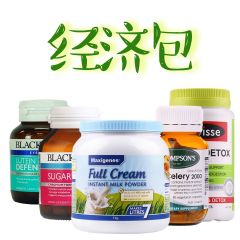 亲情大礼包-经济实用包 美可卓蓝胖子奶粉 芹菜籽精华胶囊 奶蓟草护肝片 护眼叶黄素胶囊 三色直立牙膏