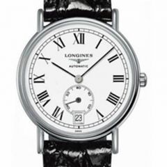 瑞士浪琴(Longines)手表 瑰丽系列经典隽永自动机械真皮带男表 L4.805.4.11.2