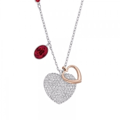 施华洛世奇SWAROVSKI Duo Heart Medium 心形项链吊坠 5169393